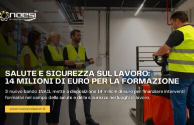 Salute e sicurezza sul lavoro: 14 milioni di euro per la formazione